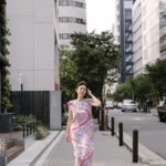 Ageless model Miki Amagai walking in Tokyo in a soulful stillness